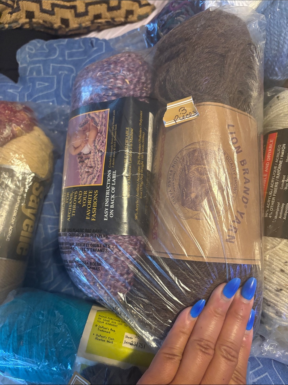 Natural Beige & Assorted Yarn Bundle - - Picture 4 of 6